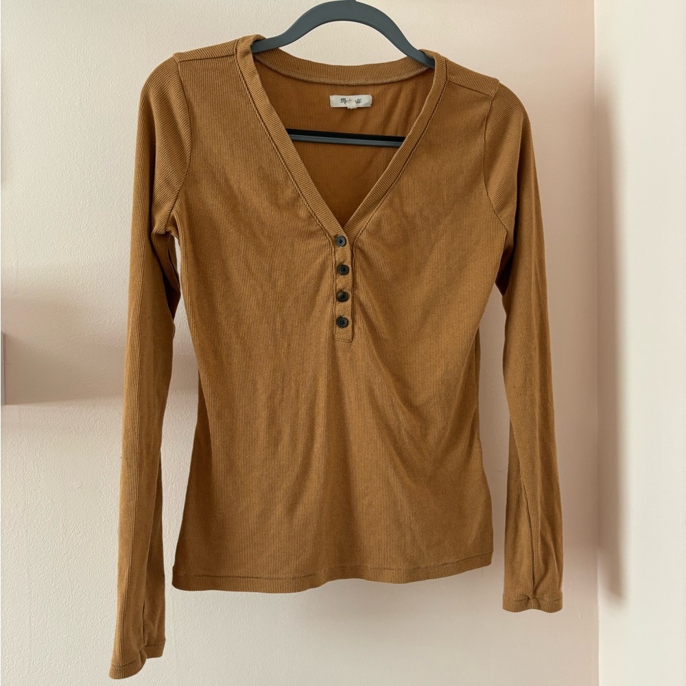 Fine Ribbed Henley Tee - Madewell